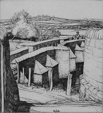 The Pack Bridge, Aylestone, Leicestershire - ROBERT S. AUSTIN - engraving