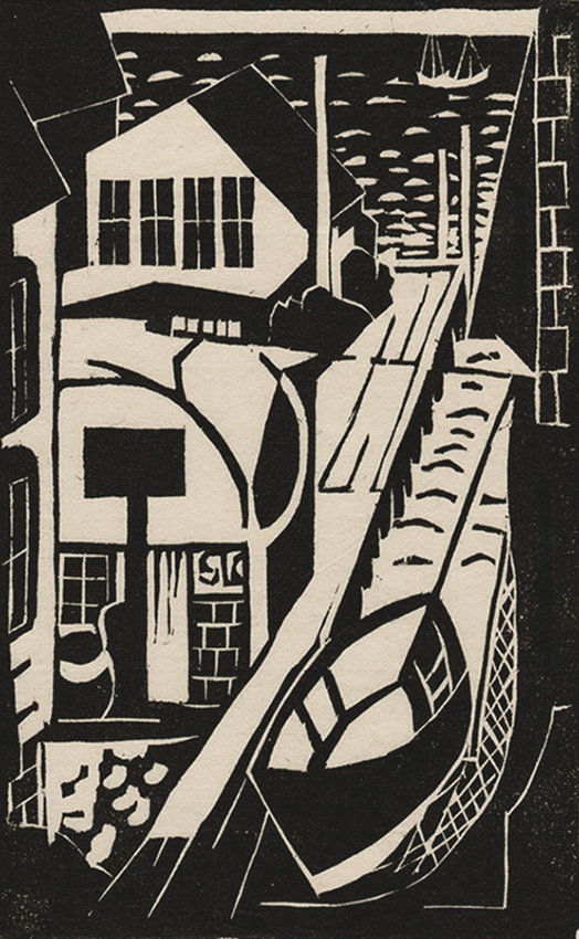 Provincetown Studio - BLANCHE LAZZELL - woodcut