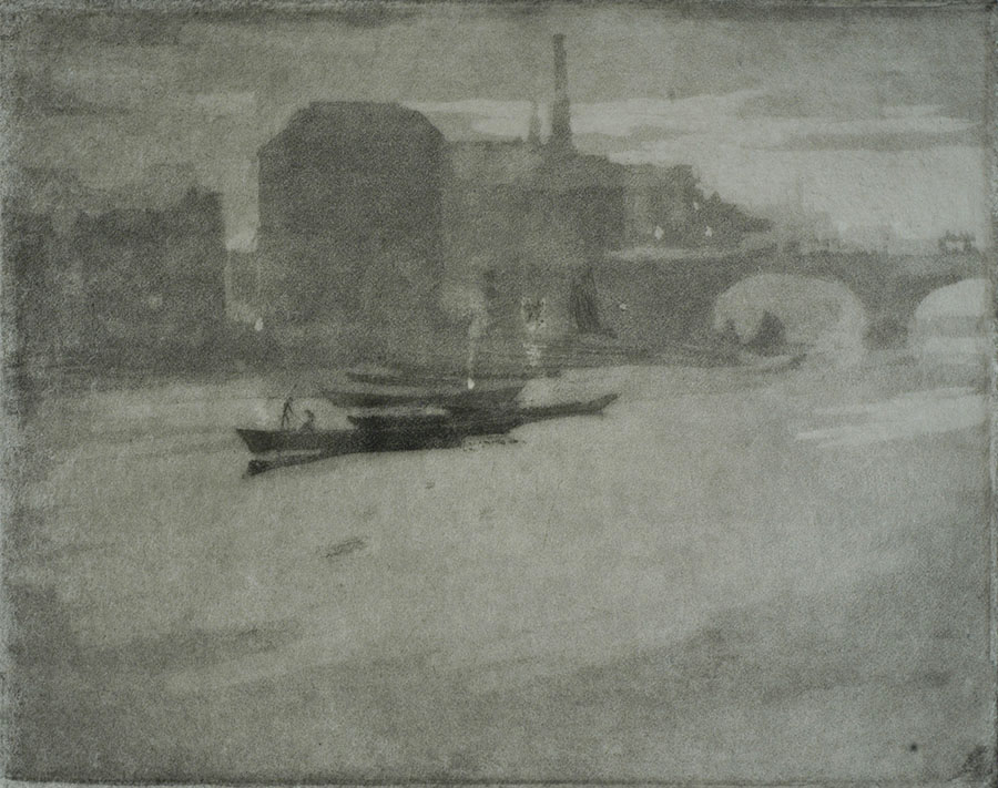 Mist on the Thames - JOSEPH PENNELL - aquatint