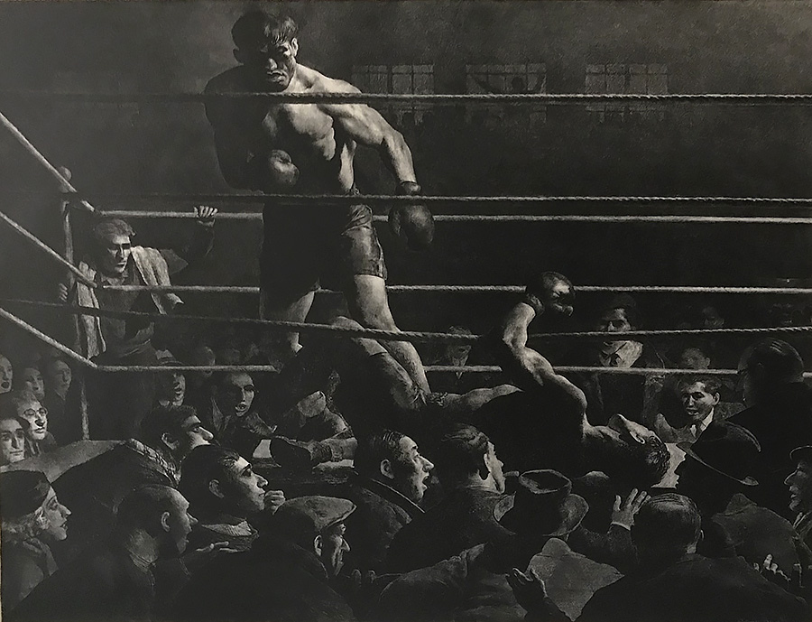 One-Punch Knockout - ROBERT RIGGS - lithograph