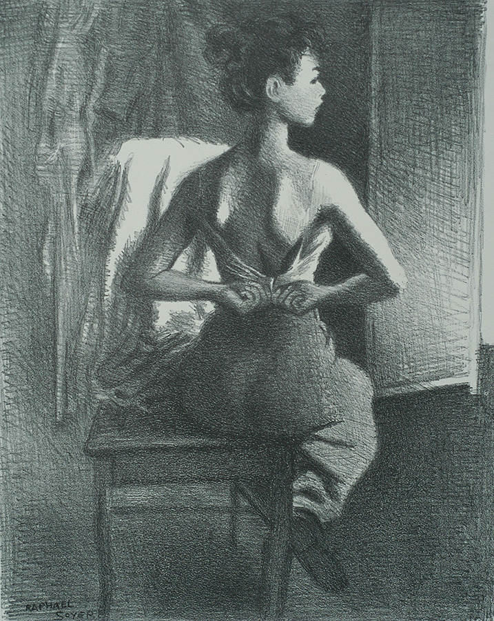 Young Model (The Model) - RAPHAEL SOYER - lithograph