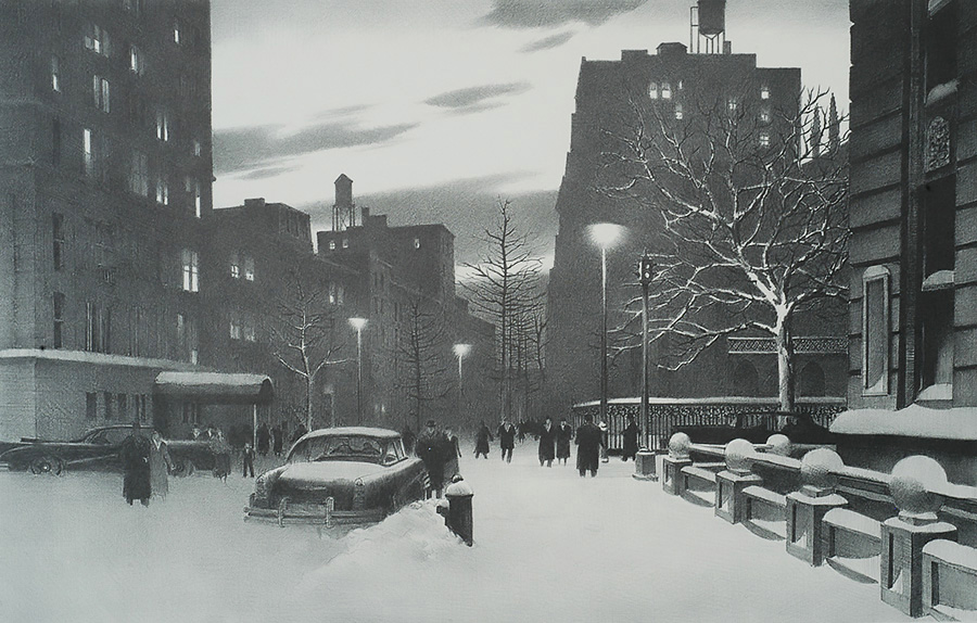 Lower Fifth Avenue - STOW WENGENROTH - lithograph