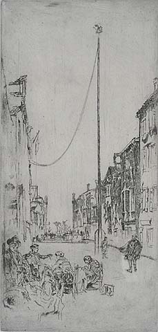 The Mast - JAMES A. MCNEILL WHISTLER - etching and drypoint