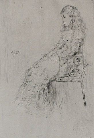 Fanny Leyland - JAMES A. MCNEILL WHISTLER - drypoint