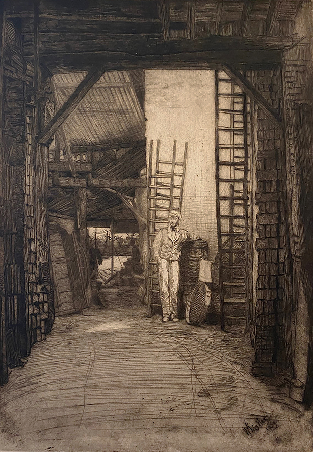 The Lime-Burner - JAMES A. MCNEILL WHISTLER - etching and drypoint