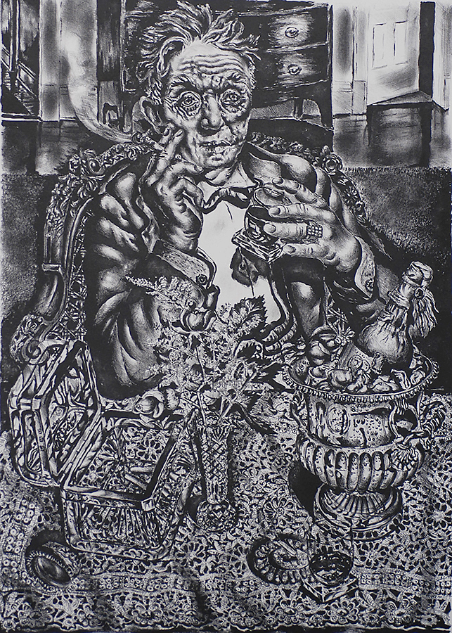 Fleeting Time Thou Has Left Me Old - IVAN ALBRIGHT - lithograph