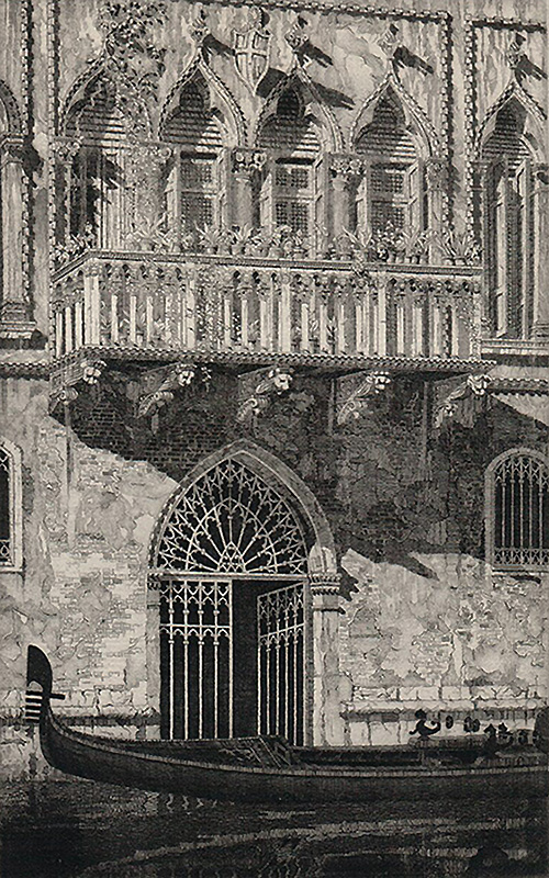 The Balcony (Venetian Gateway) - JOHN TAYLOR ARMS - etching