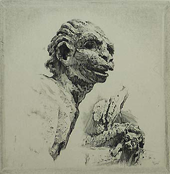 Ugly Devil (Gargoyle Studies) - JOHN TAYLOR ARMS - etching
