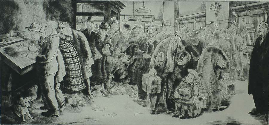 Post Haste - PEGGY BACON - drypoint