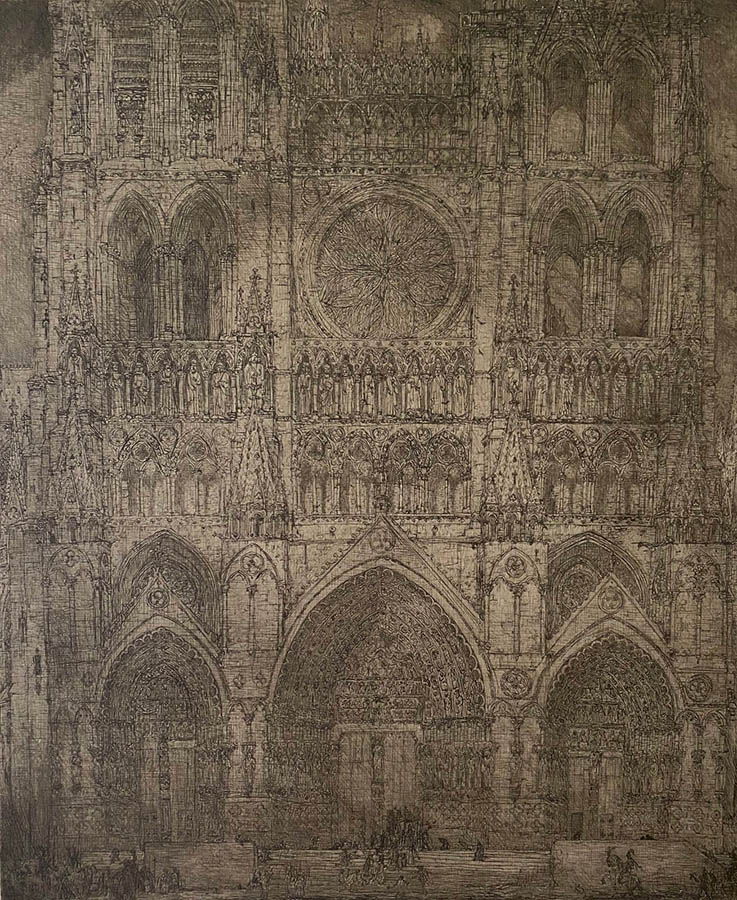 Amiens Cathedral - MARIUS BAUER - etching