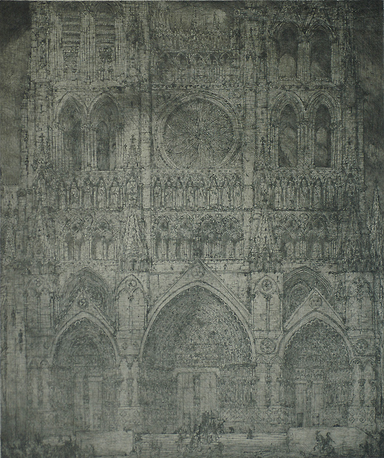 Amiens Cathedral - MARIUS BAUER - etching