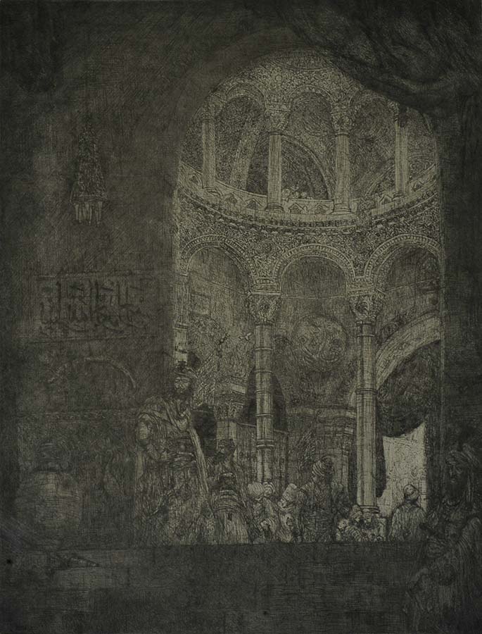 Portal of a Mosque (Het Portaal van een Moskee) - MARIUS BAUER - etching