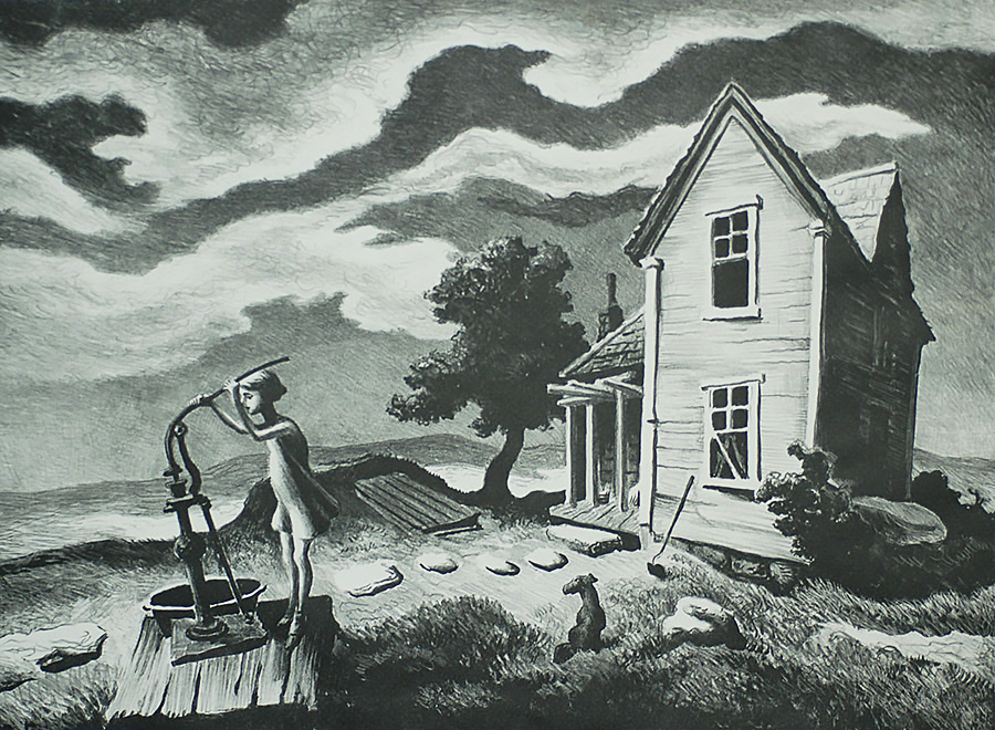 The Farmer's Daughter - THOMAS HART BENTON - lithograph