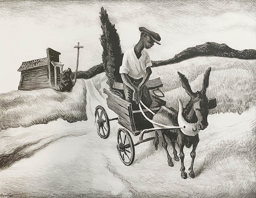 Lonesome Road - THOMAS HART BENTON - lithograph