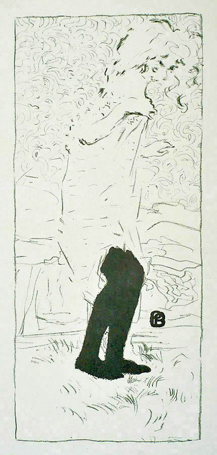 Young Woman in Black Stockings (Jeune Femme aux bas Noirs) - PIERRE BONNARD - lithograph