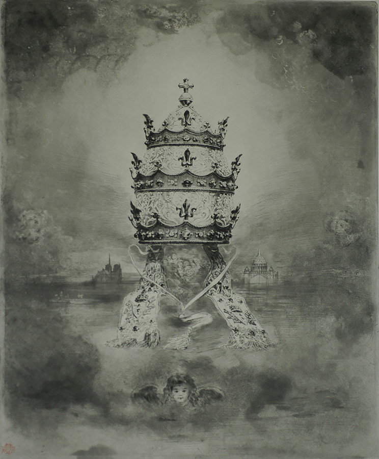 The Crown (La Tiare) - FELIX BUHOT - etching, drypoint and aquatint