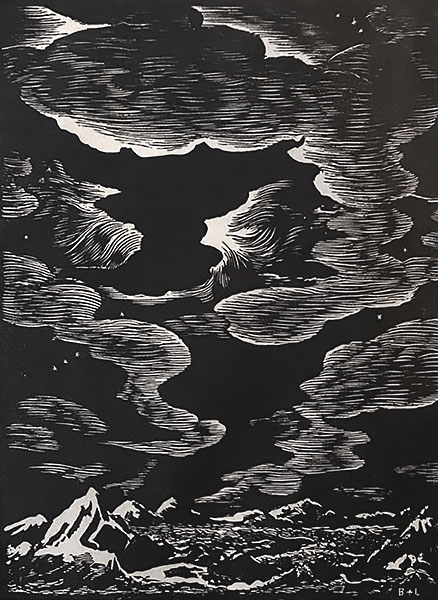 The Heavens - CHARLES BURCHFIELD - wood engraving in collaboration with JJ Lankes
