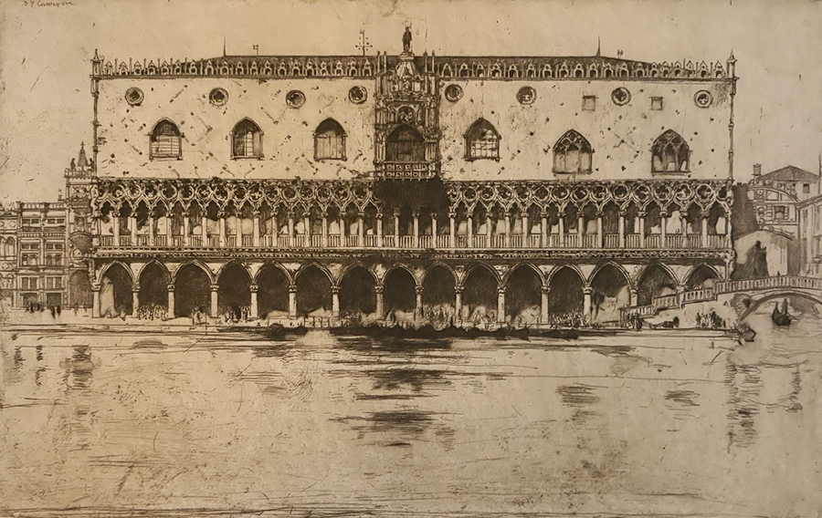 Doge's Palace (Venice) - DAVID YOUNG CAMERON - etching and drypoint