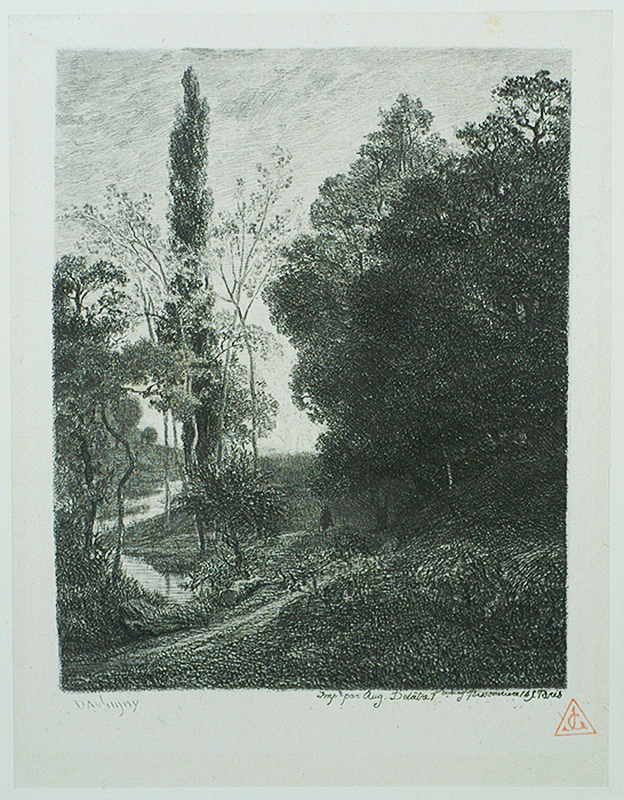 The Banks of the Cousin - CHARLES-FRANCOIS DAUBIGNY - etching