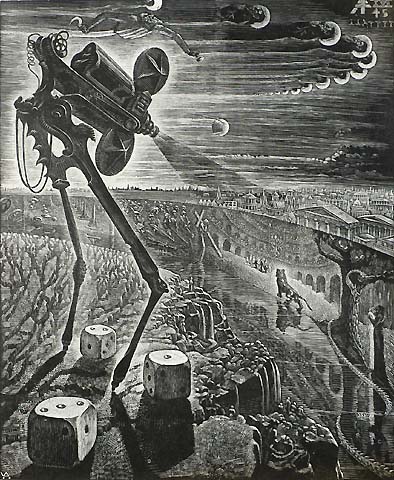 Book of Revelation, XVI (4-5), The Third Cup - VICTOR DELHEZ - wood engraving