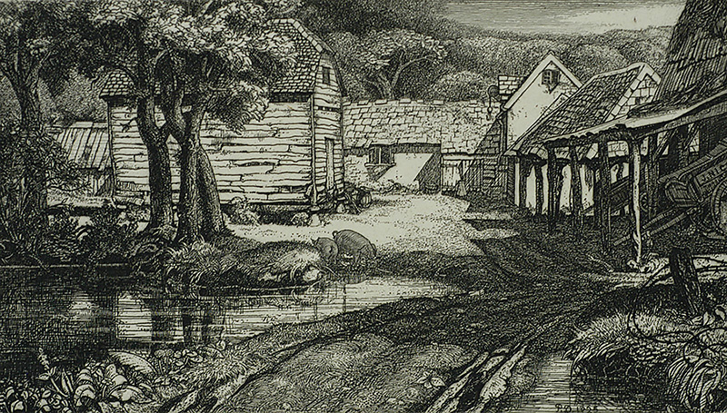 Nicol's Farm - PAUL DRURY - etching
