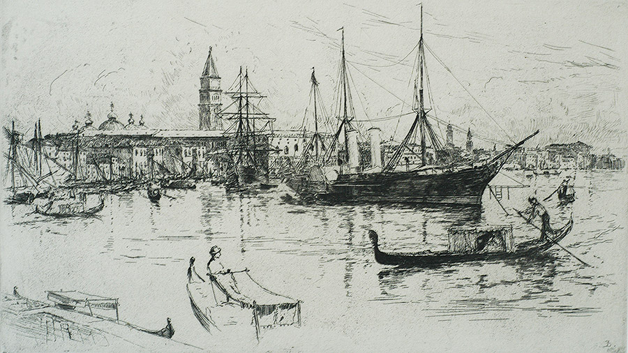 Laguna, Venice - FRANK DUVENECK - etching
