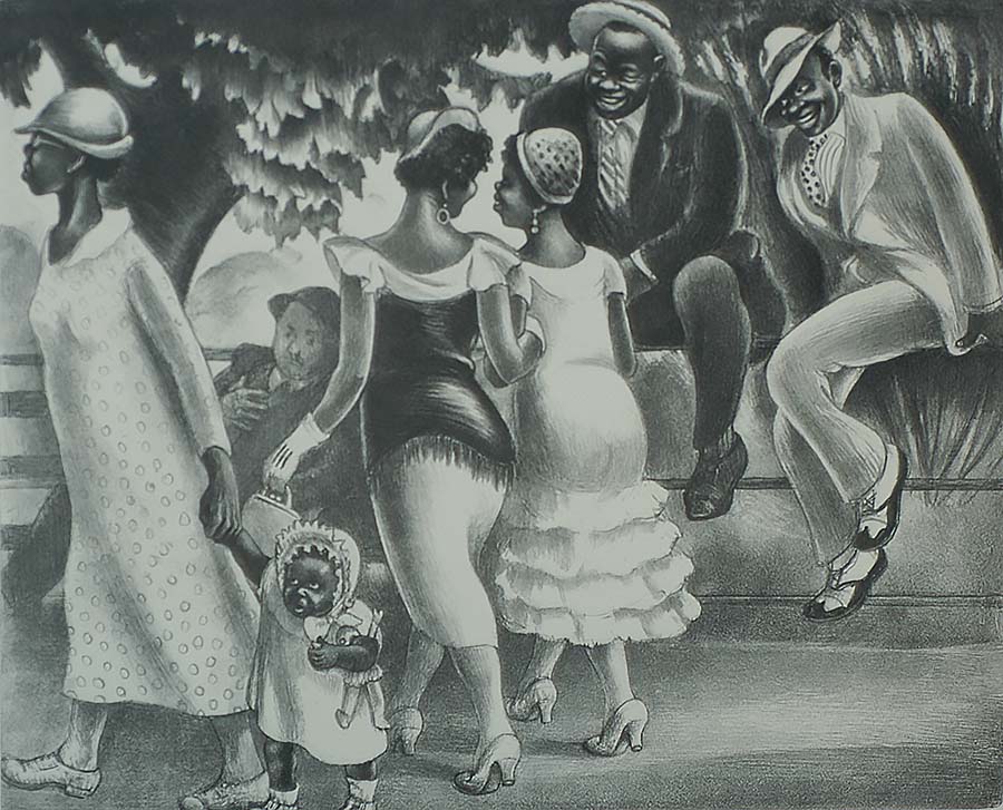Sunday Afternoon - MABEL DWIGHT - lithograph