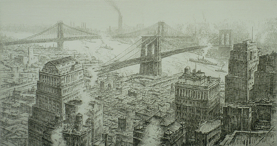 Two Bridges  - KERR EBY - etching