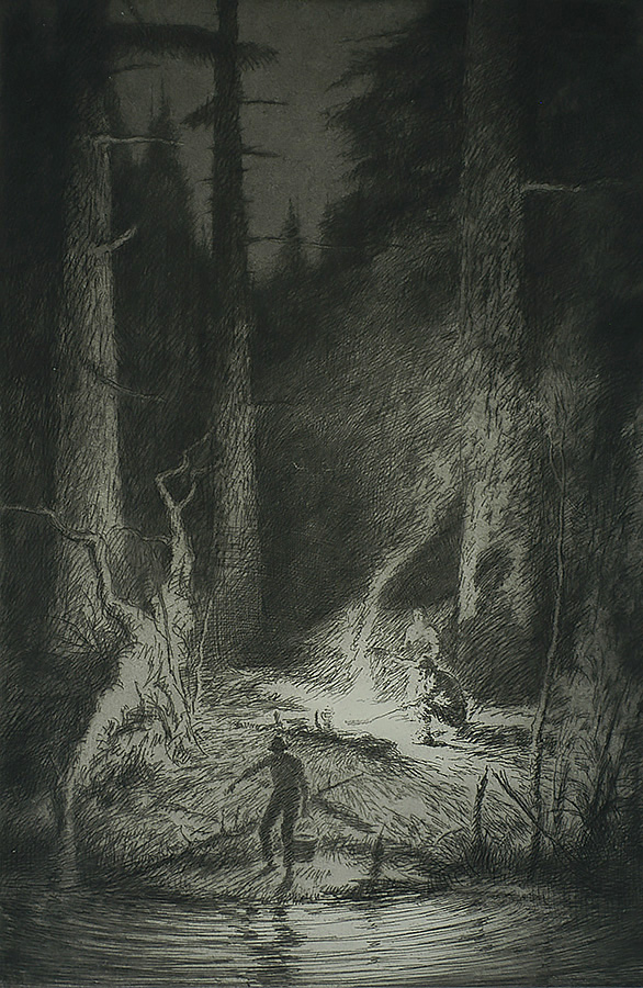 Light in the Woods - KERR EBY - etching and aquatint