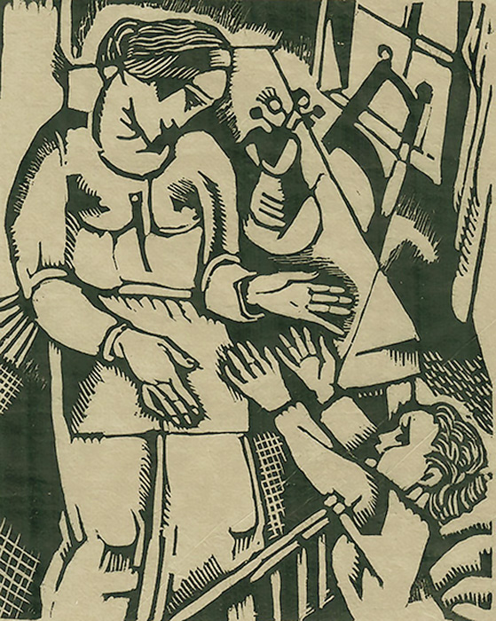 Mother and Child - NICOLAS (NICO) EEKMAN - woodcut