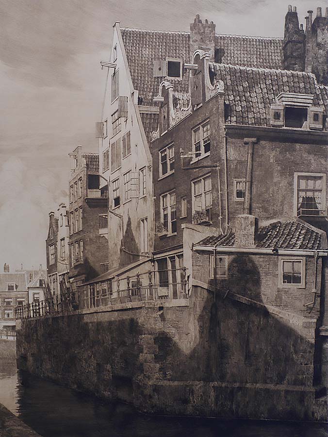 Grimnessesluis, Amsterdam - DIRK HARTING - etching