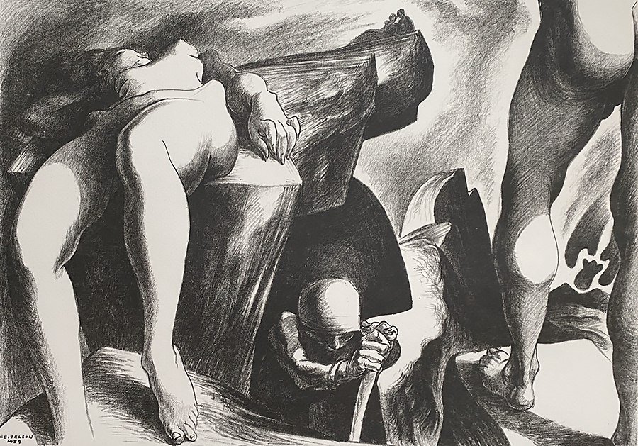 Post-Surreal Configuration:  Biological Symphony - LORSER FEITELSON - lithograph