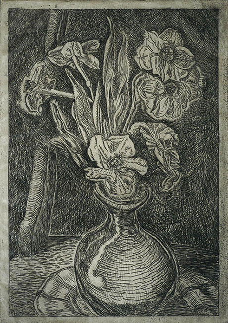 Vase of Flowers - WANDA GAG - etching
