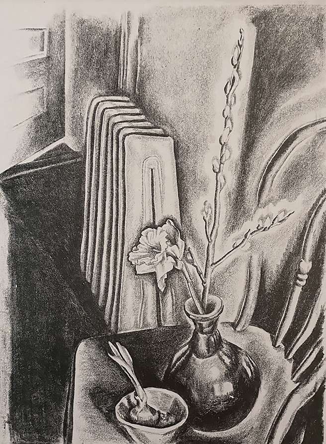 Easter Morning (Pussy Willows; Radiator) - WANDA GAG - lithograph