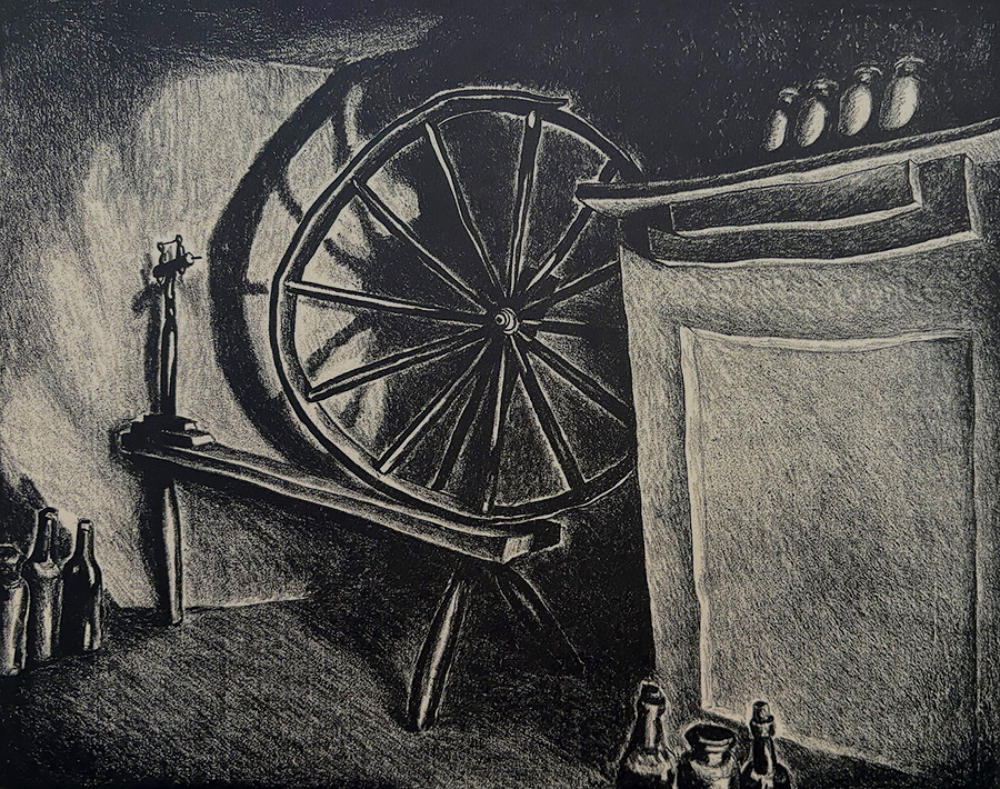Spinning Wheel - WANDA GAG - lithograph