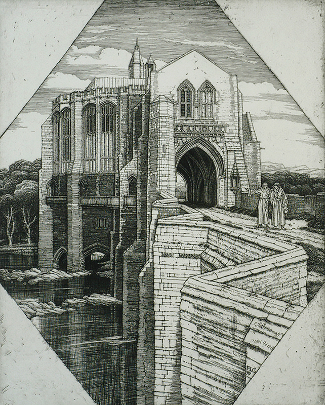 St. Botolph's Bridge, No. 2 - FREDERICK L. GRIGGS - etching