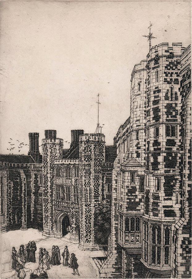 Palace Court - FREDERICK L. GRIGGS - etching
