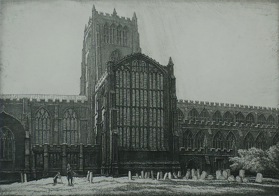 St. Mary's, Nottingham - FREDERICK L. GRIGGS - etching