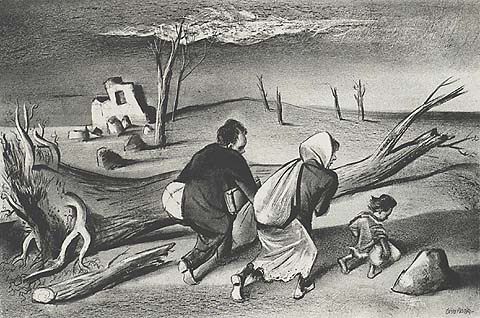 Uprooted - WILLIAM GROPPER - lithograph