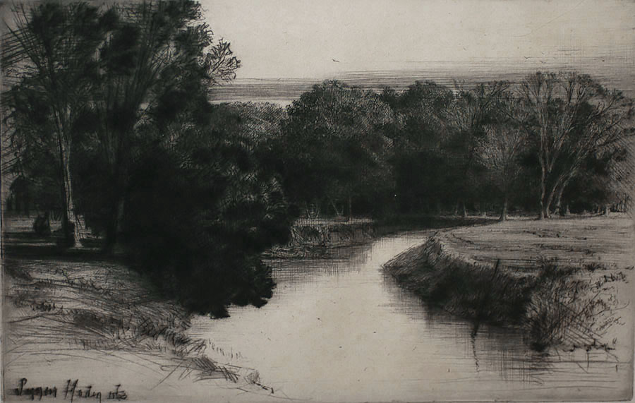 A Sunset in Ireland - SEYMOUR HADEN - drypoint