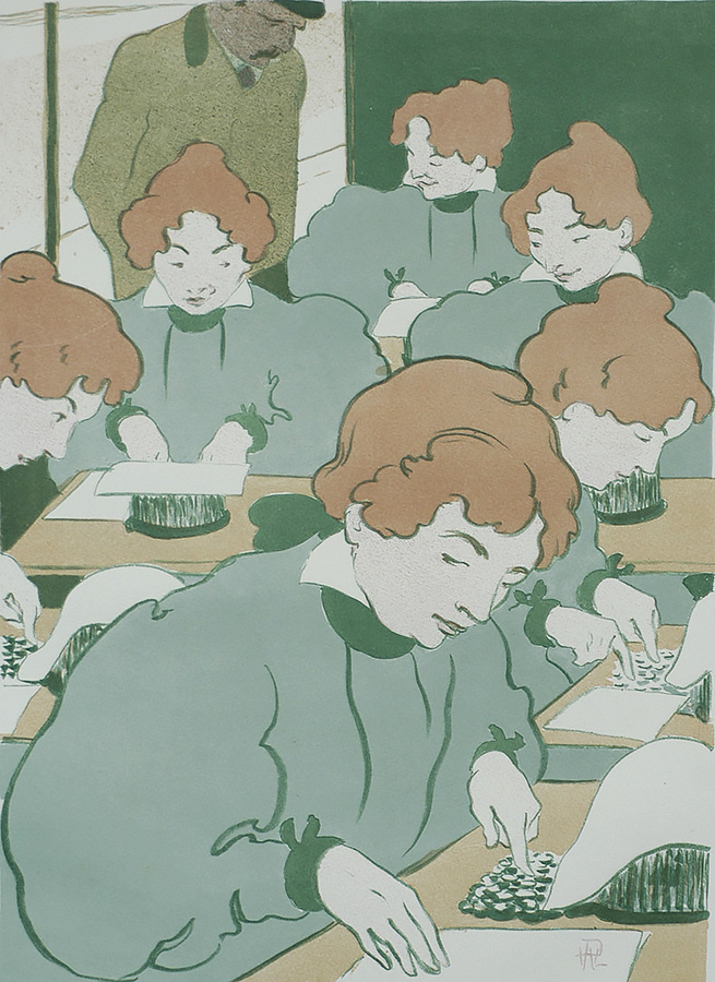 Les Petites Machines à Ecrire (The Little Typewriters) - RENE GEORGES HERMANN-PAUL - lithograph printed in colors