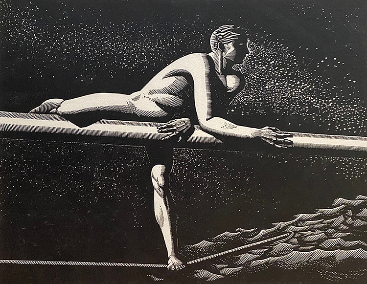 Bowsprit - ROCKWELL KENT - wood engraving