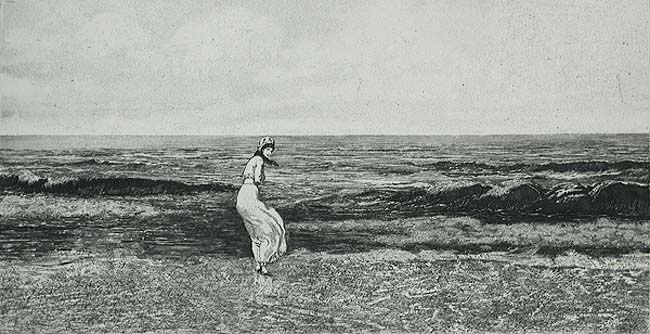 By the Sea (Am Meer) - MAX KLINGER - etching and aquatint