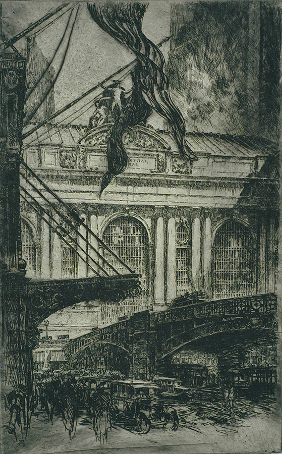 Grand Central Staion - OTTO KUHLER - etching