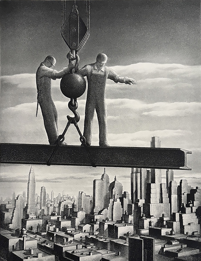 Builders of Bablyon - SAMUEL  MARGOLIES - etching and aquatint