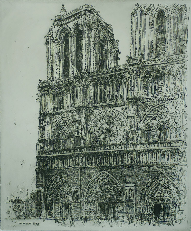 Notre Dame, Paris - JOHN MARIN - etching