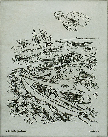 Lobster Fisherman - JOHN MARIN - etching