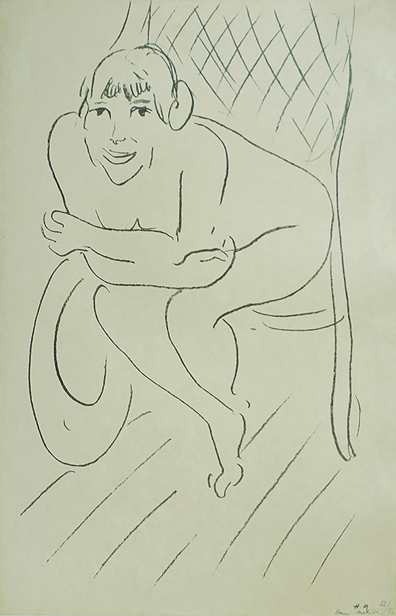 Nude in a Rocking Chair (Nu au Rocking Chair) - HENRI MATISSE - lithograph 