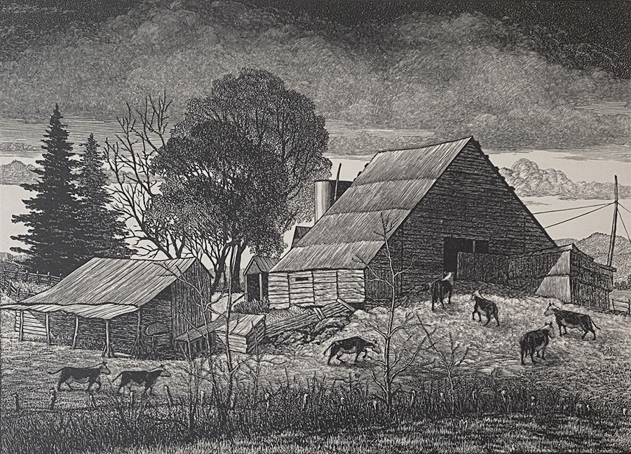 Jeter Spivey's Place - LEO MEISSNER - wood engraving