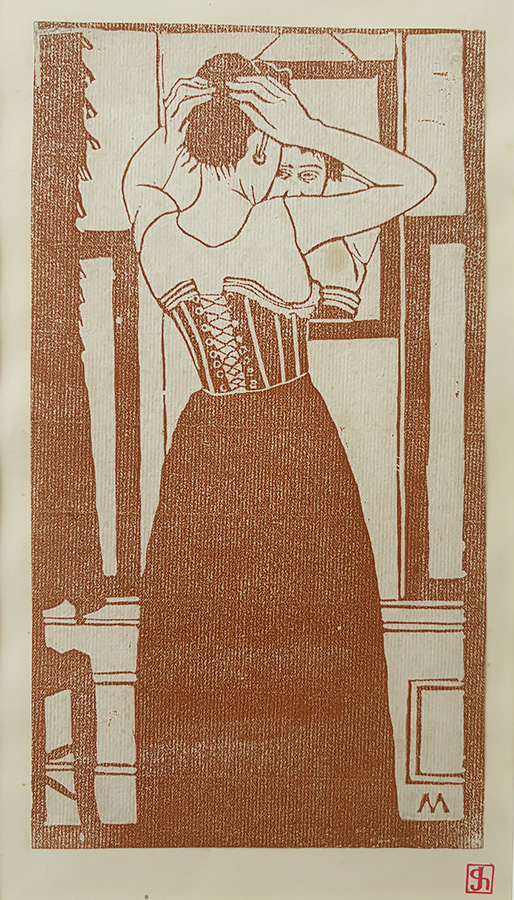 Before the Mirror - SAMUEL JESSURUN DE MESQUITA - woodcut